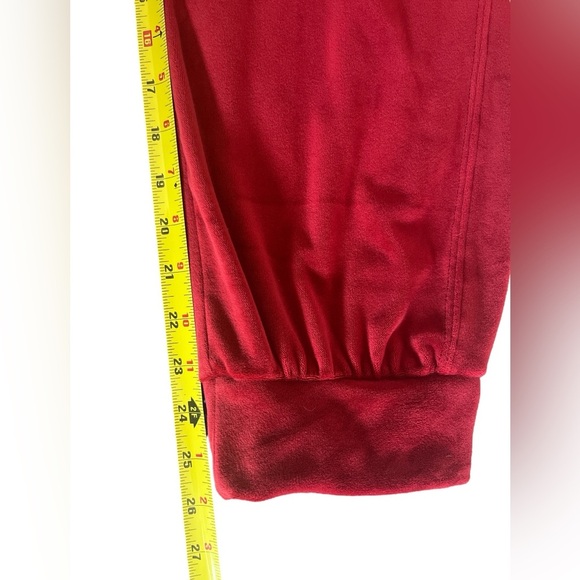 Saturday Sunday by Anthropologie Ladies Velour Red Joggers Size Medium - Picture 5 of 6
